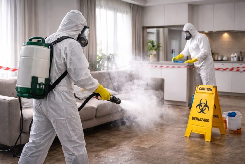 Professional infection area sanitization service in Koyilandy