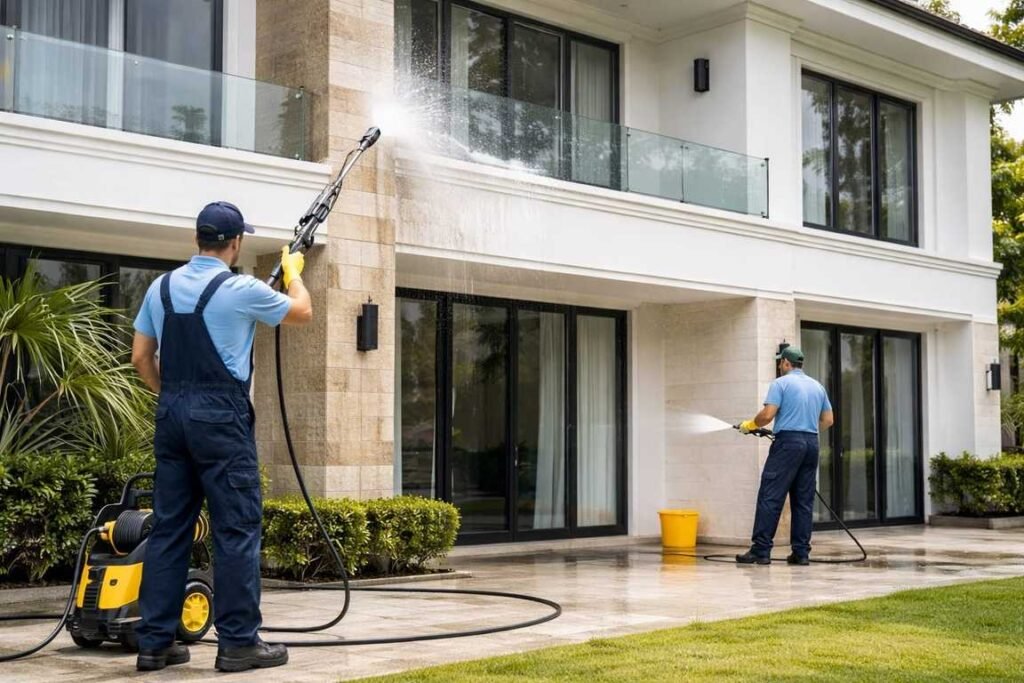 Professional building facade cleaning service in Koyilandy