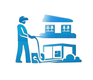 House cleaning service icon showing professional home cleaning and exterior maintenance service in Koyilandy