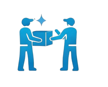 House shifting service icon showing professional movers carrying furniture safely in Koyilandy