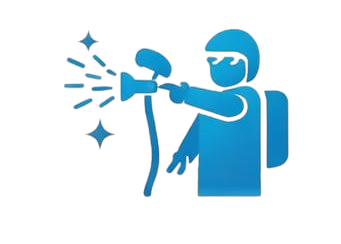 Infection area sanitization and disinfection service icon representing professional germ control cleaning in Koyilandy